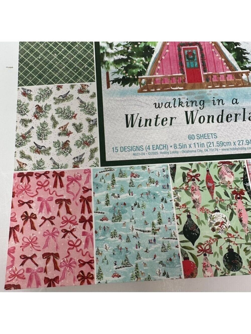 Christmas Holiday Wonderland Scrapbook Paper Pad 8.5x11 Craft Supply 60 Sheets - Picture 4 of 16